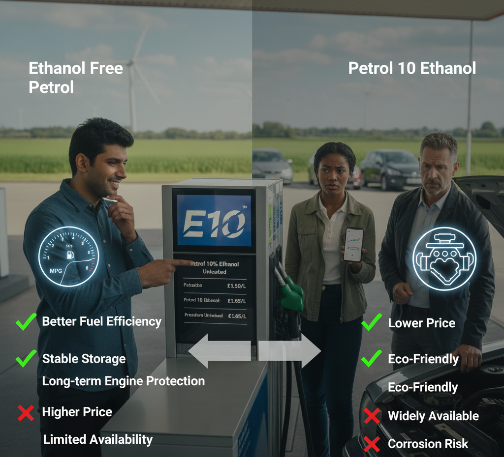 Ethanol Free Petrol vs. Petrol 10 Ethanol