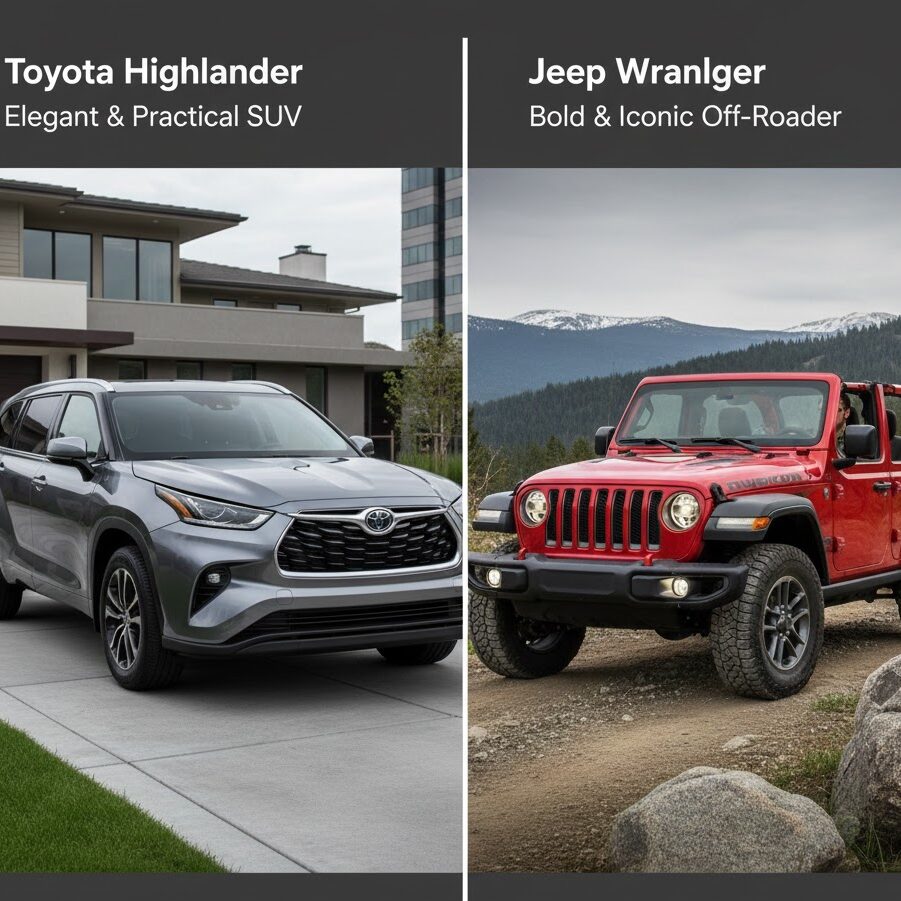 Toyota Highlander,Jeep Wrangler